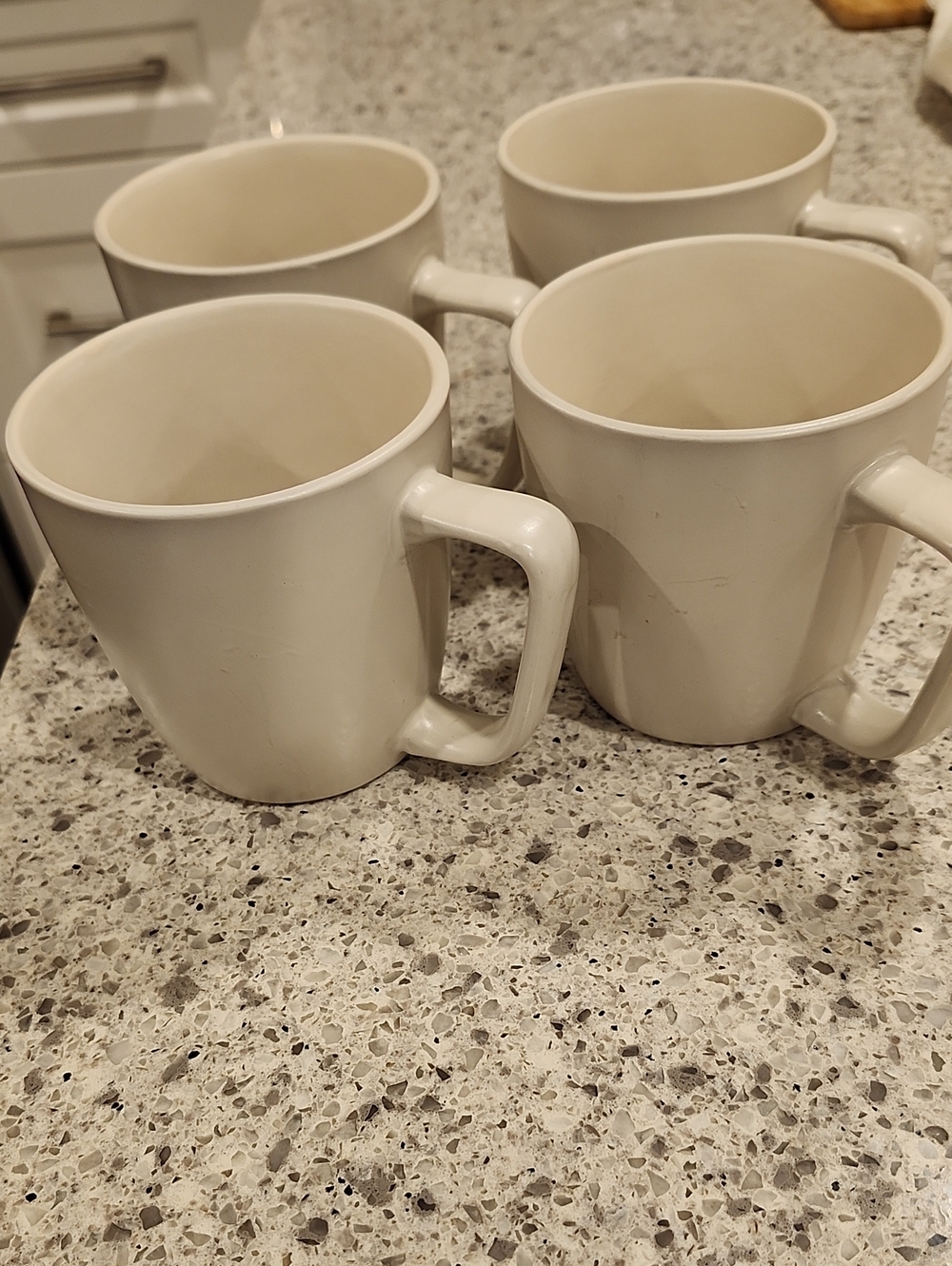 Classic Ceramic Coffee Mugs - Cream (Set of 4) S & CO